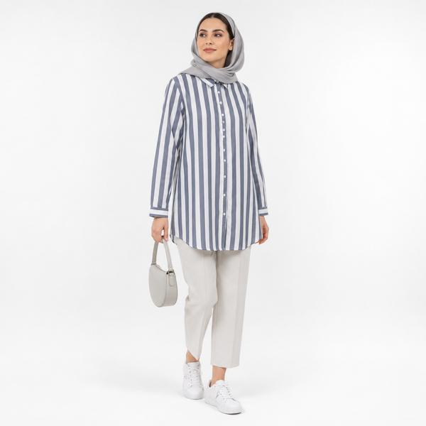 مانتو زنانه اسپرت راه راه