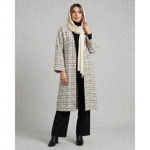 خرید اینترنتی قیمت مانتو زنانه چهارخونه شانل ترک پاییزی