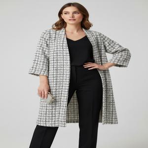 خرید اینترنتی قیمت مانتو زنانه چهارخونه شانل ترک پاییزی