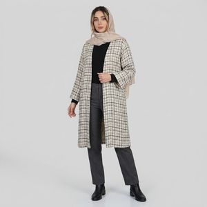 خرید اینترنتی قیمت مانتو زنانه چهارخونه شانل ترک پاییزی