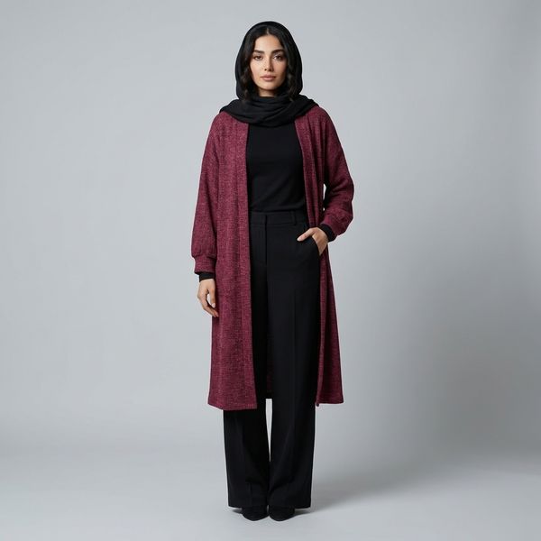 مانتو زنانه موهر بیسکویتی پاییزی