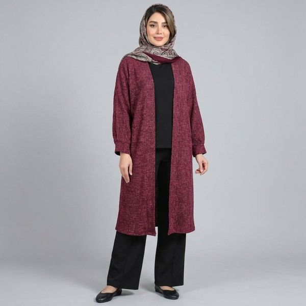 مانتو زنانه موهر بیسکویتی پاییزی