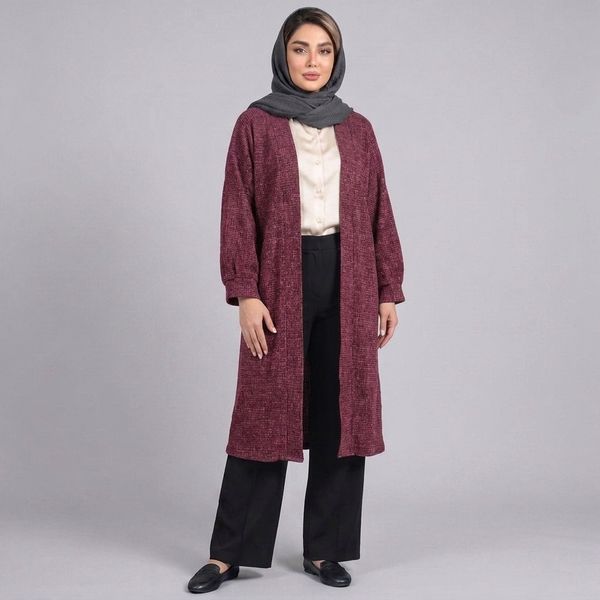 مانتو زنانه موهر بیسکویتی پاییزی