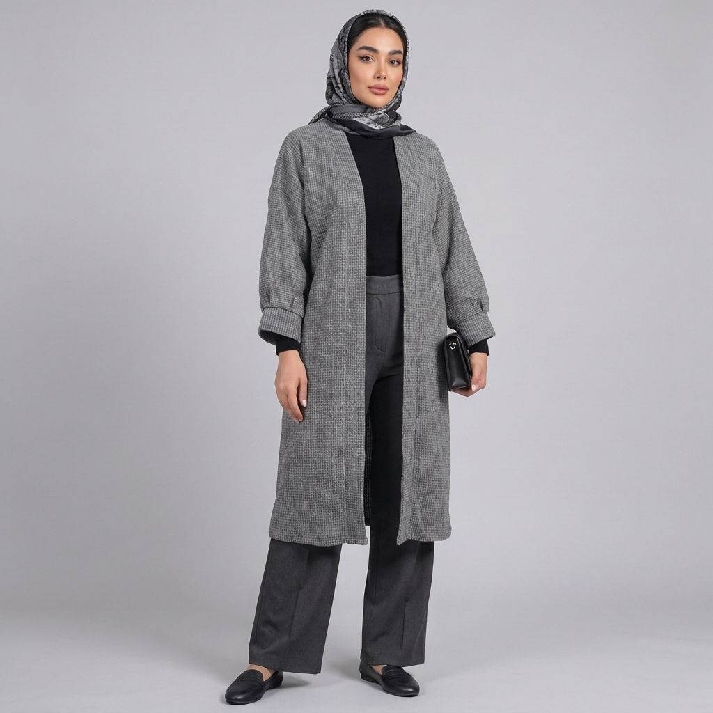 خرید اینترنتی قیمت مانتو زنانه موهر بیسکویتی پاییزی