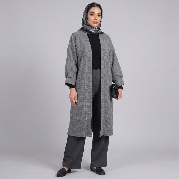 مانتو زنانه موهر بیسکویتی پاییزی