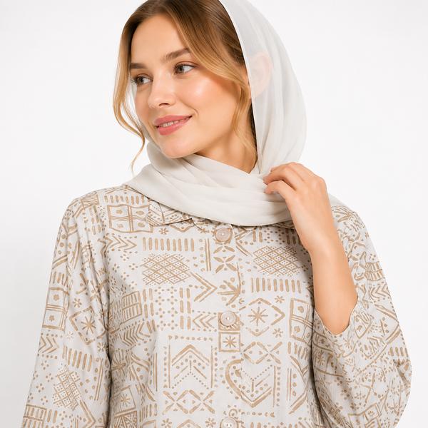 مانتو زنانه لینن گندم