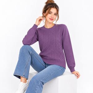 خرید اینترنتی قیمت بلوز بافت زنانه طرح برجسته وارداتی