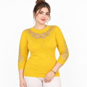 خرید اینترنتی قیمت بافت زنانه گپ مجلسی نگین دار ترک