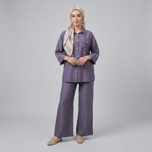 خرید اینترنتی قیمت ست مانتو و شلوار زنانه جیب دار بابوس درسا