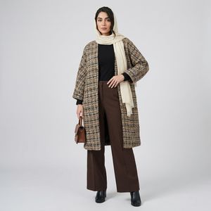خرید اینترنتی قیمت مانتو زنانه چهارخونه شانل ترک پاییزی