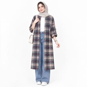 خرید اینترنتی قیمت مانتو اسپرت چهارخونه پشمی پاییزه