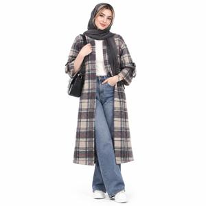 خرید اینترنتی قیمت مانتو اسپرت چهارخونه پشمی پاییزه