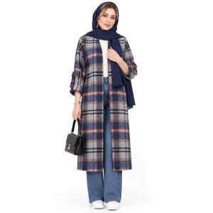خرید اینترنتی قیمت مانتو اسپرت چهارخونه پشمی پاییزه