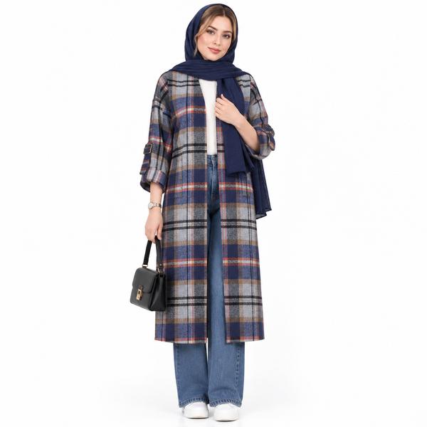 مانتو اسپرت چهارخونه پشمی پاییزه