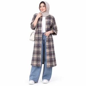 خرید اینترنتی قیمت مانتو اسپرت چهارخونه پشمی پاییزه