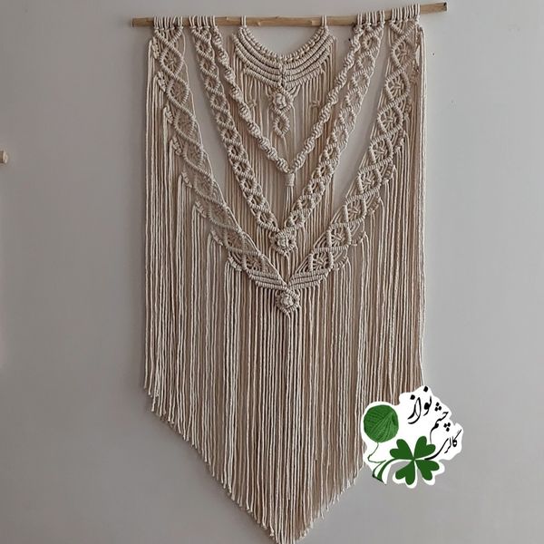 دیوارکوب مکرومه بافی طرح ترنج چشم نواز