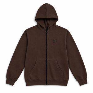 سوییشرت دورس کلاهدار مردانه نایکی مدل Double Nikeقهوه ای