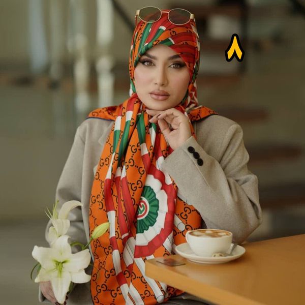 روسری مجلسی ابریشم توییل وارداتی