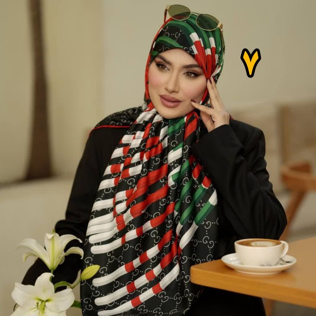 فروش اینترنتی روسری مجلسی ابریشم توییل متریال وارداتی