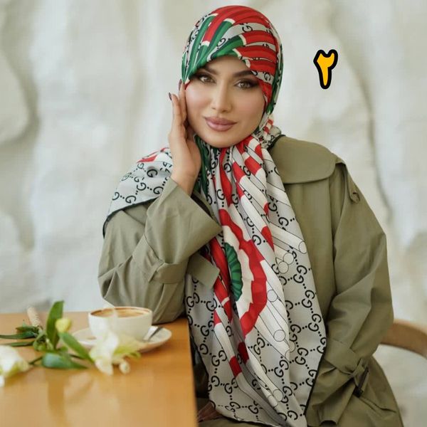 روسری مجلسی ابریشم توییل وارداتی