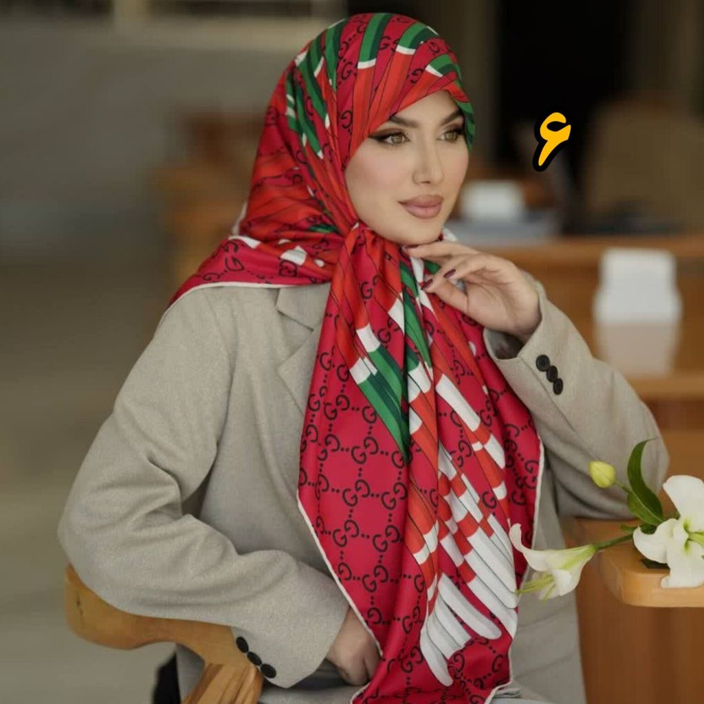 قیمت ارزان روسری مجلسی ابریشم توییل متریال وارداتی