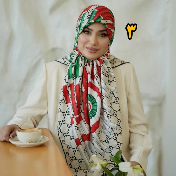 روسری مجلسی ابریشم توییل وارداتی