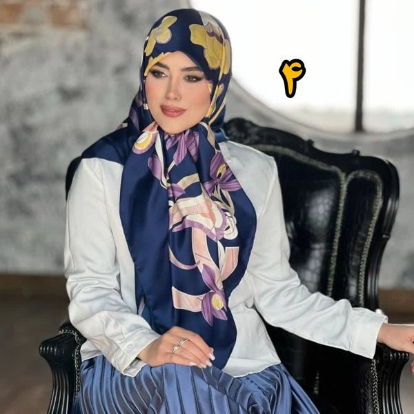 روسری مجلسی ساتن ابریشم