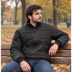 خرید آنلاین کاپشن پفی مردانه مشکی مدل Hamto