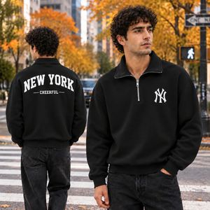 خرید اینترنتی دورس نیم زیپ مردانه مدل NYمشکی