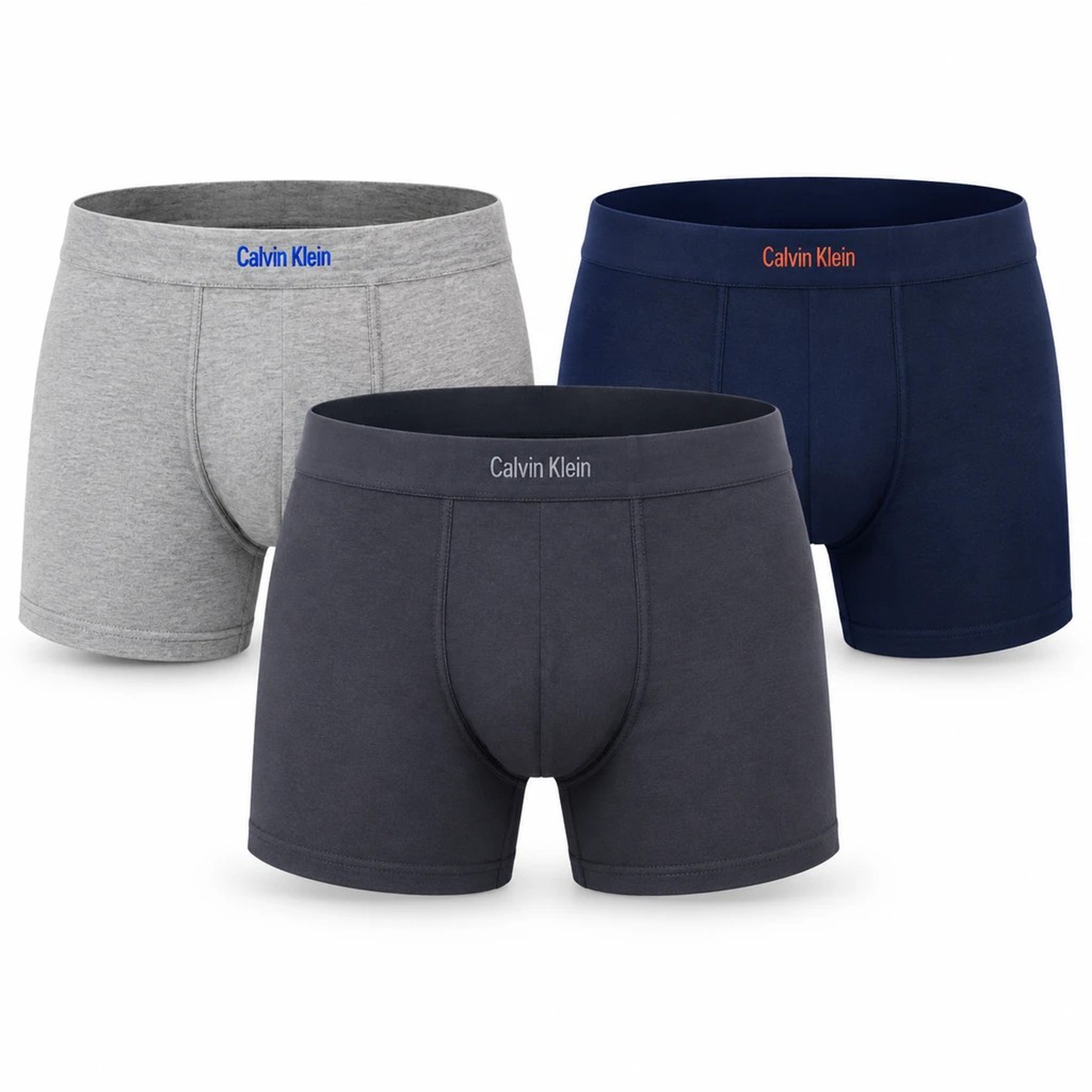 خرید اینترنتی قیمت پک 3 عددی شورت مردانه باکسر کلوین کلاین Calvin Klein نخی، ضد حساسیت