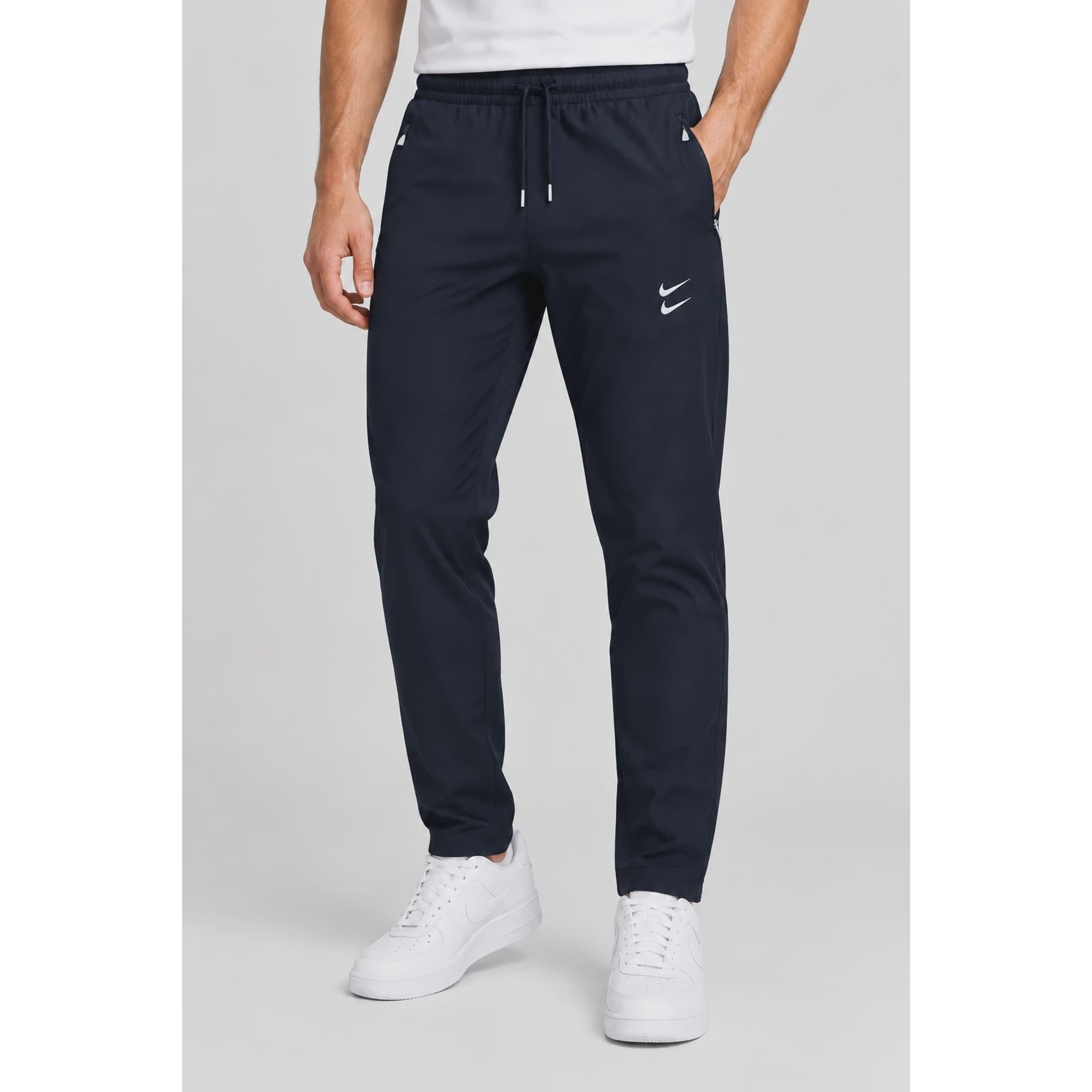 خرید اینترنتی شلوار اسلش مردانه مدل دو نایک Nike مشکی قواره دار رنگ سرمه ای