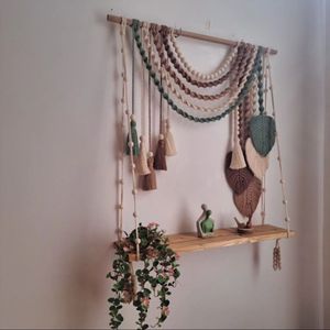 شلف رنگین کمونی مکرومه طرح آیدا