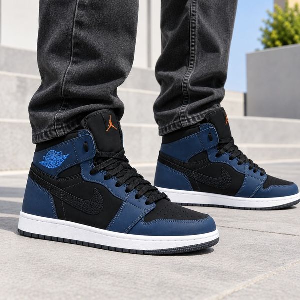 کتانی ساقدار نایک جردن وان جدید بلک فیش Nike Jordan one Black Fish