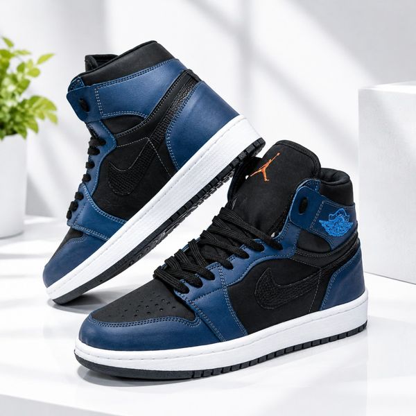 کتانی ساقدار نایک جردن وان جدید بلک فیش Nike Jordan one Black Fish