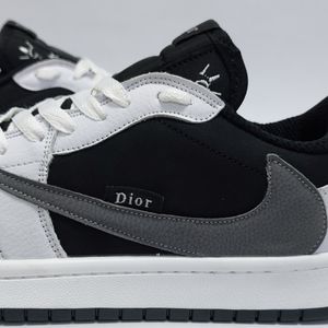 فروش اینترنتی کتانی ترند نایک جردن ترویس طرج دیور Jordan Travis Dior سفید مشکی