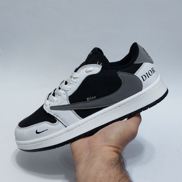 کتانی ترند نایک جردن ترویس طرج دیور Jordan Travis Dior سفید مشکی