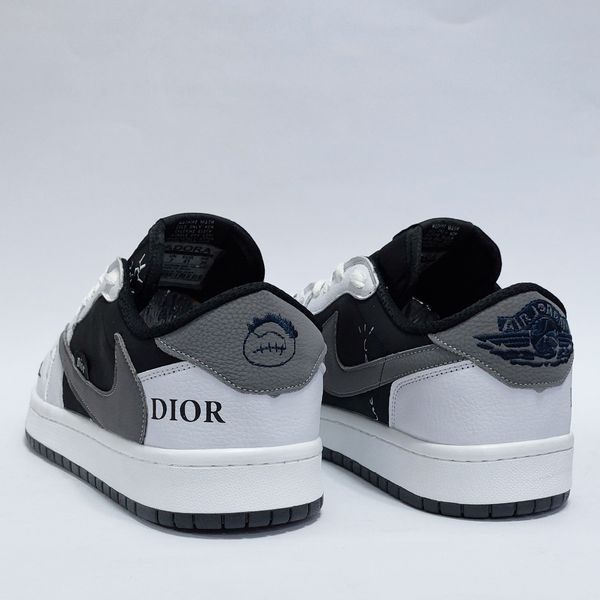 کتانی ترند نایک جردن ترویس طرج دیور Jordan Travis Dior سفید مشکی
