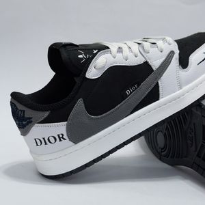 مشخصات کتانی ترند نایک جردن ترویس طرج دیور Jordan Travis Dior سفید مشکی