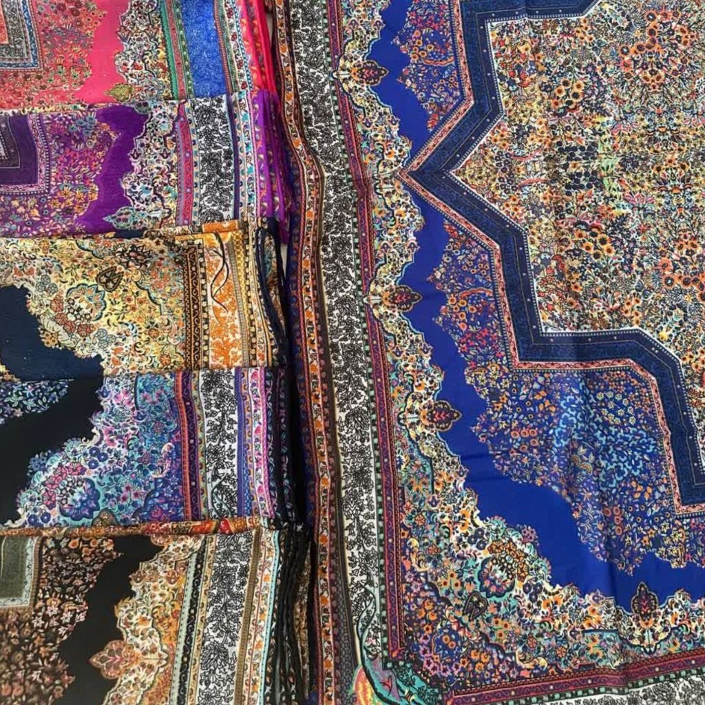 خرید انلاین روسری مجلسی حریر ایتالیایی