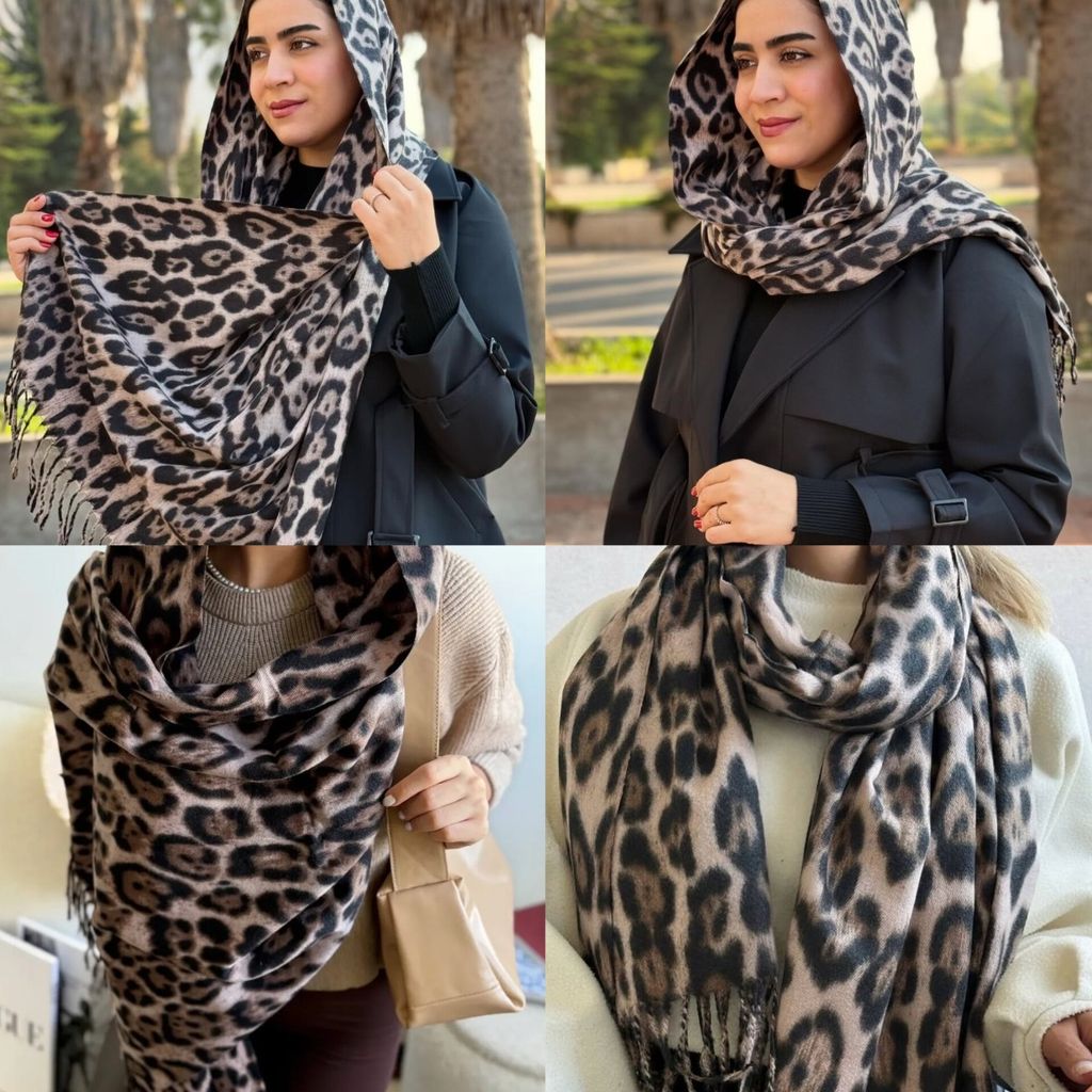 قیمت ارزان شال موهر پلنگی وارداتی
