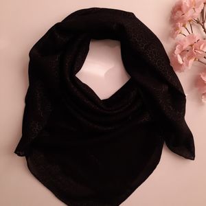 قیمت روسری مشکی قواره 100 درختی گل پرسی