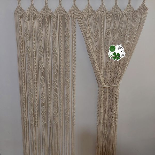 پرده ی مکرومه بافی طرح چشم نواز