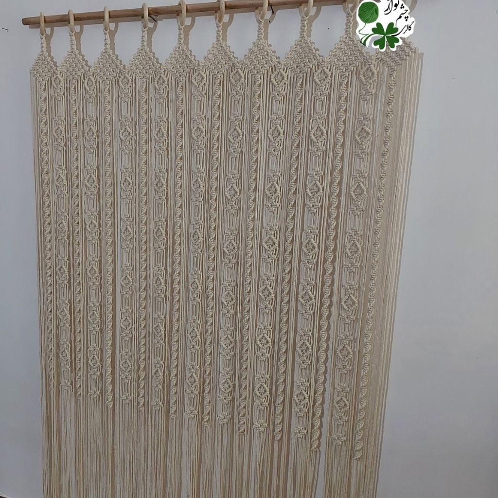 قیمت پرده ی مکرومه بافی طرح چشم نواز