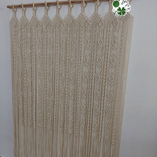 پرده ی مکرومه بافی طرح چشم نواز