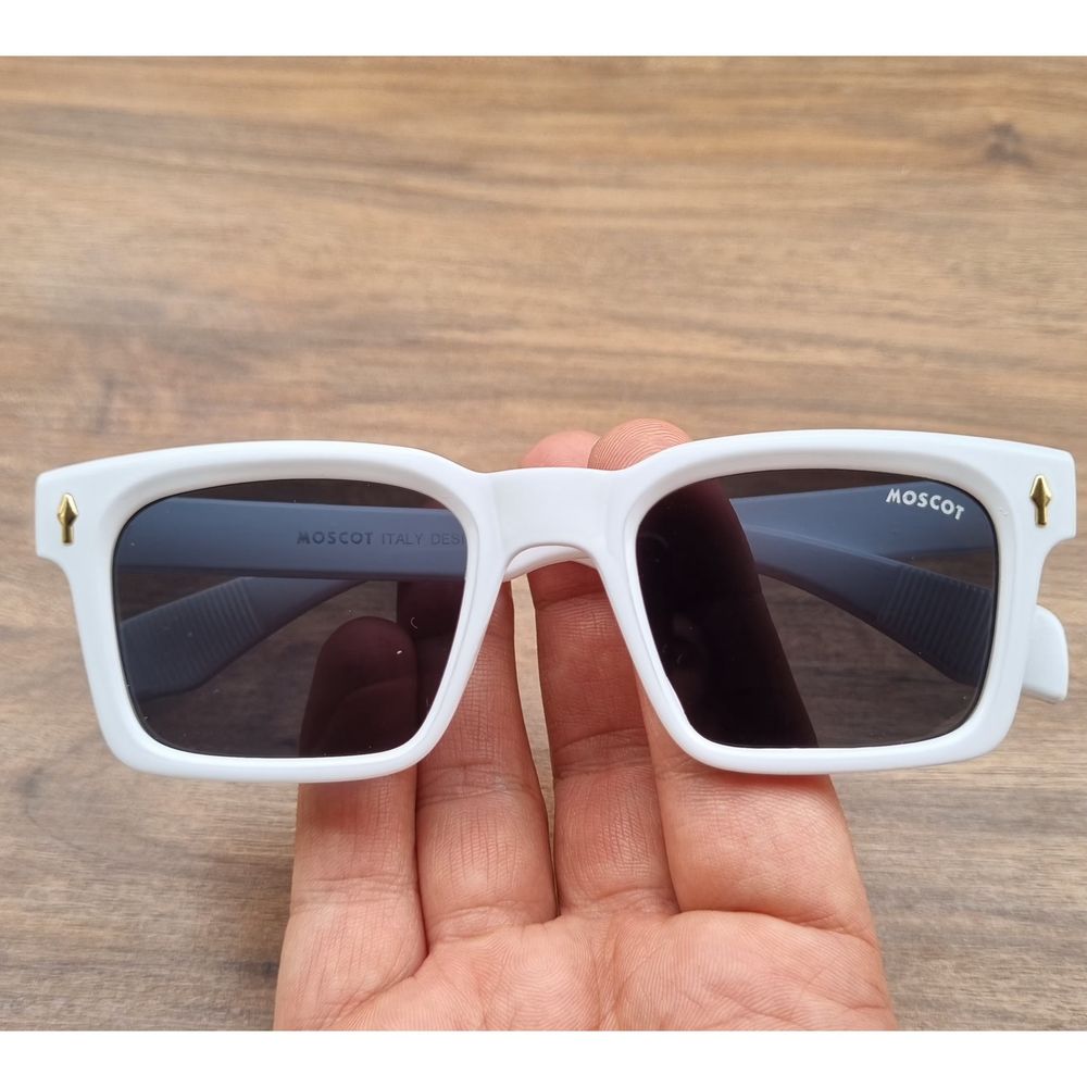 خرید اینترنتی قیمت عینک آفتابی طرح Moscot مدل سفید مناسب خانمها و آقایان