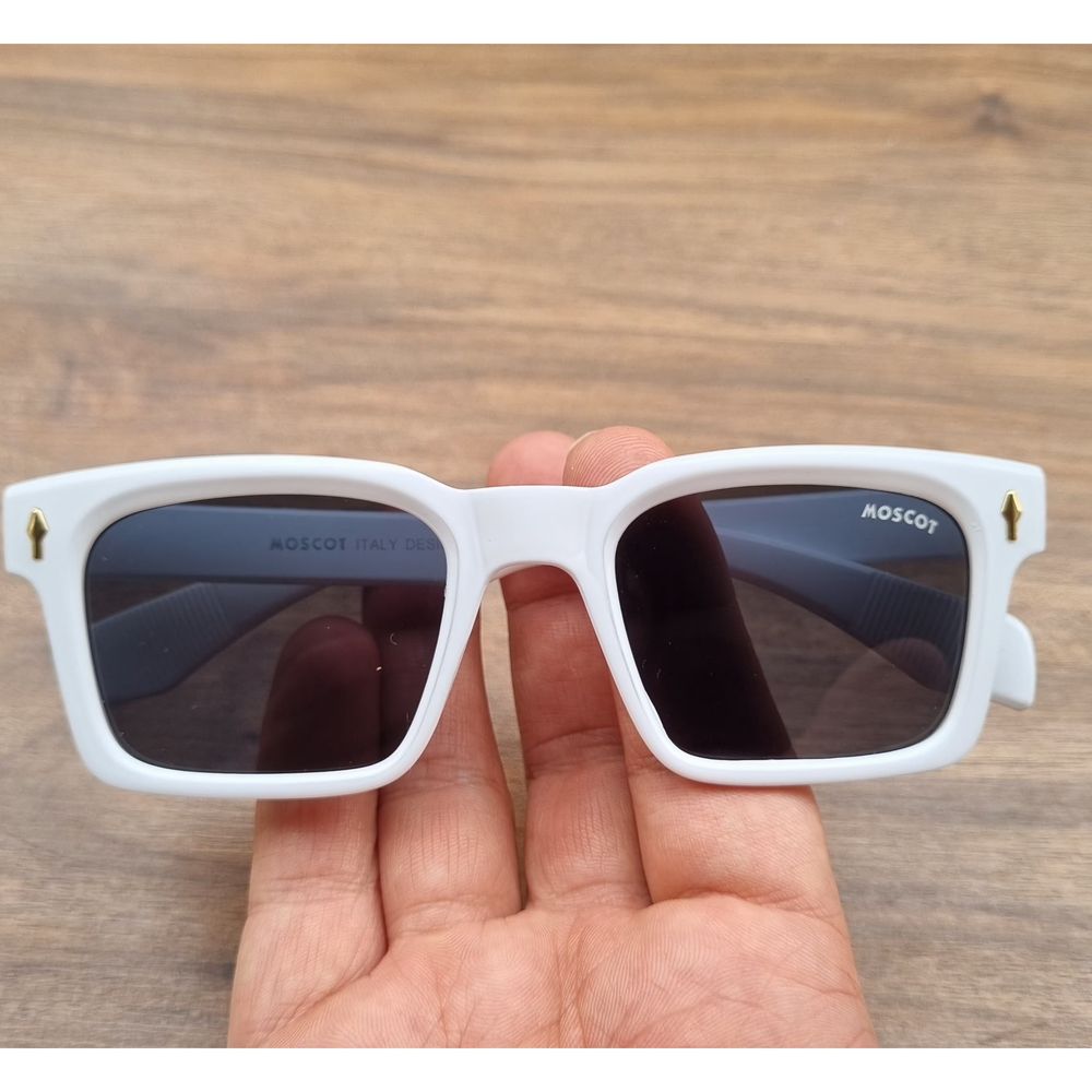 خرید اینترنتی قیمت عینک آفتابی طرح Moscot مدل سفید مناسب خانمها و آقایان