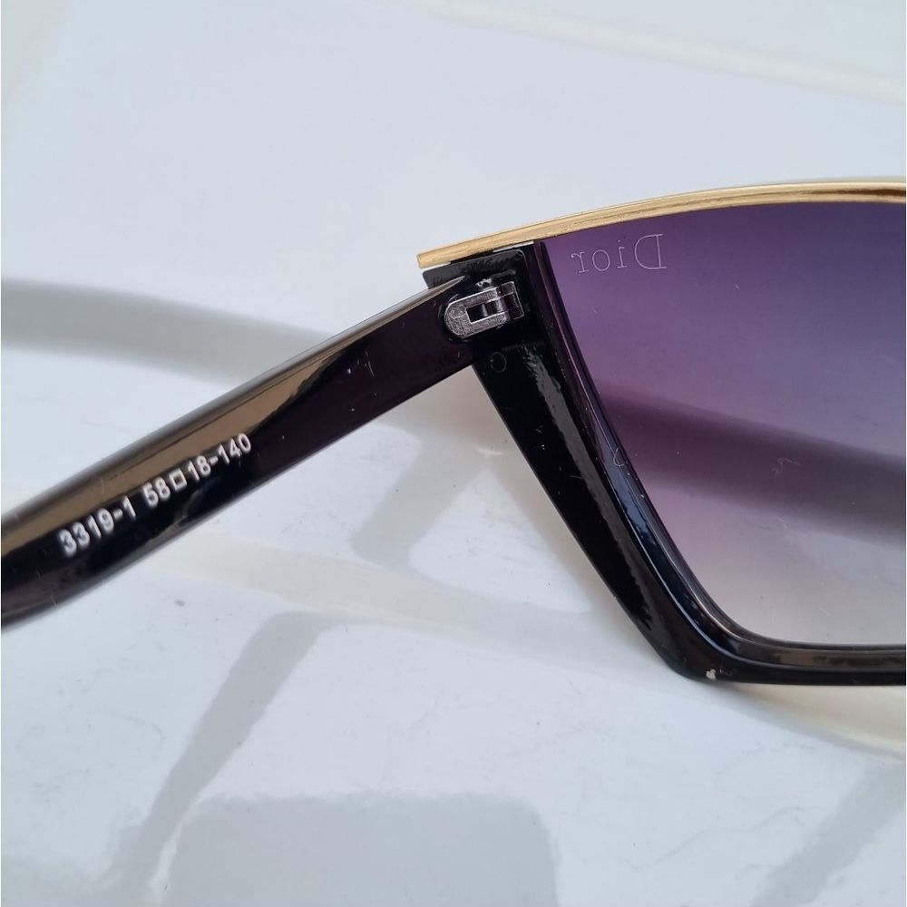 فروش اینترنتی عینک آفتابی لوکس Dior گربه ای مربعی مشکی
