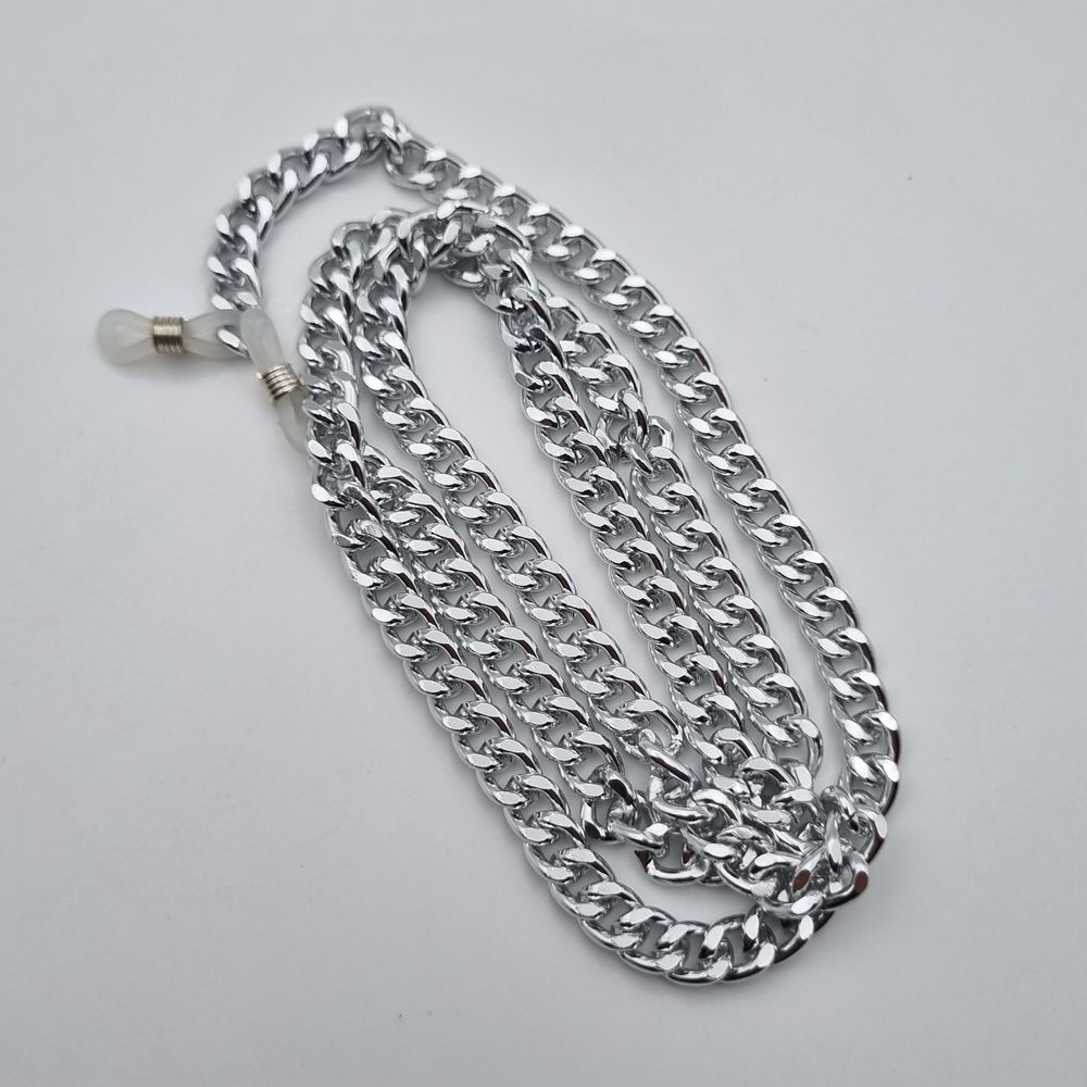 خرید انلاین بند عینک مدل زنجیر کارتیر رنگ نقره ای