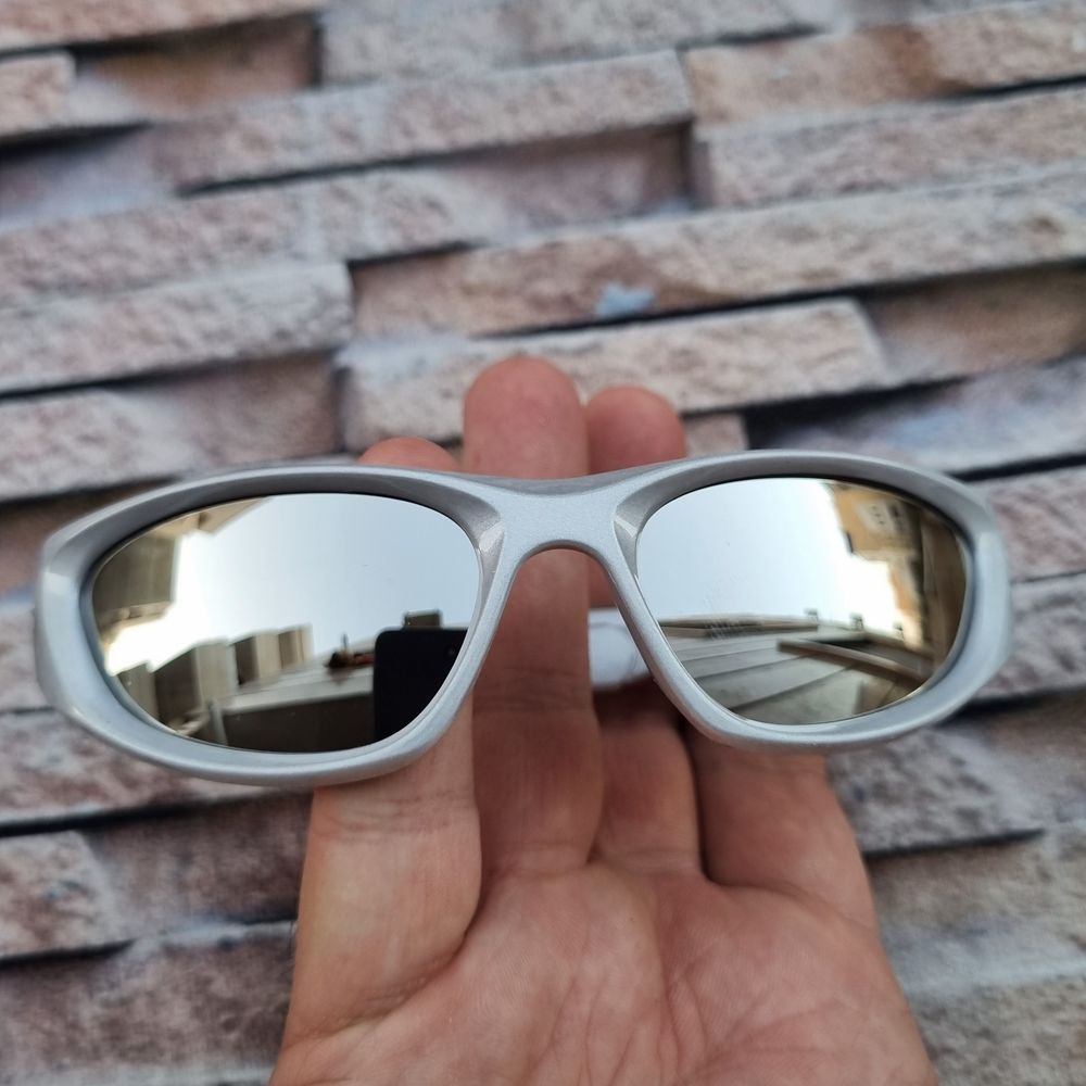 قیمت ارزان عینک آفتابی بچگانه مدل بیضی نقره ای عدسی نقره ای