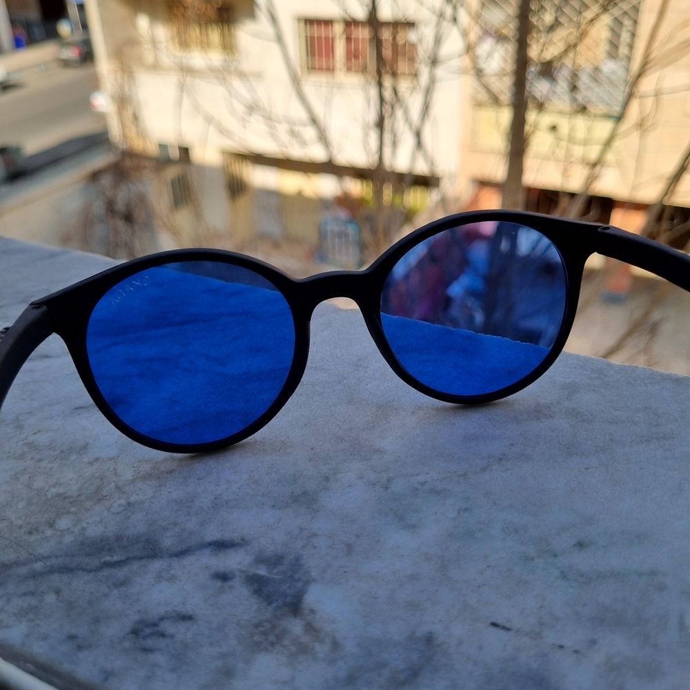 قیمت ارزان عینک شب اسکادا مدل گرد رنگ آبی